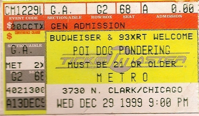 Poi Dog Metro 1999