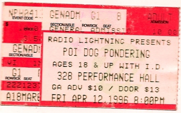 Poi Dog Performance Hall 1996